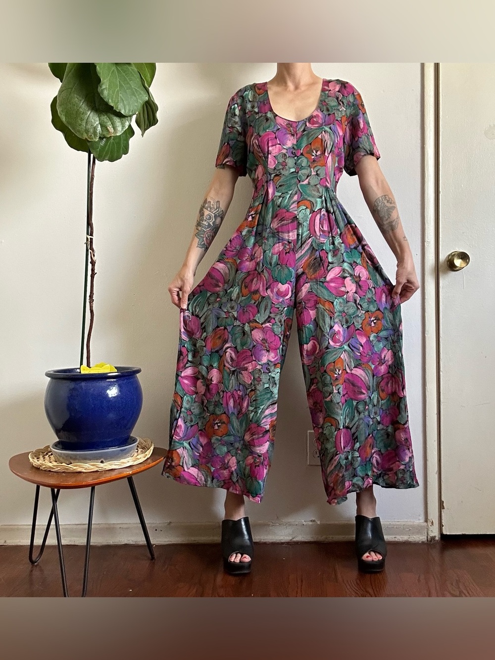 Vintage Floral Jumpsuit